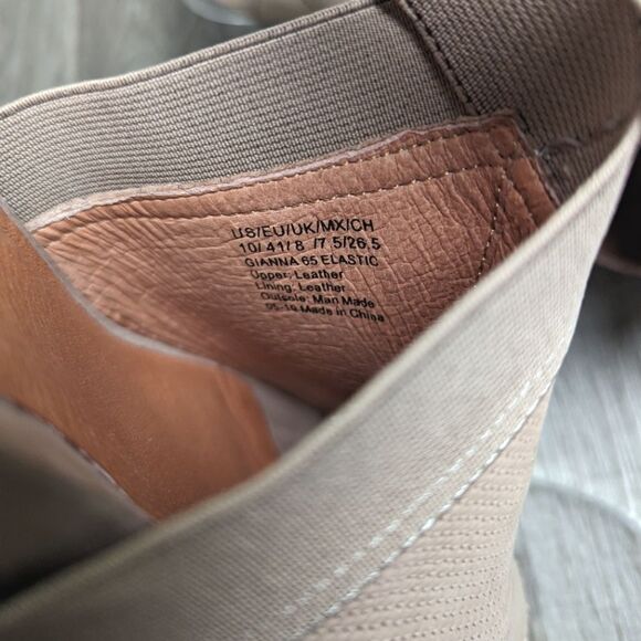 Gentle Souls Gianna taupe perforated leather bracelet wedge heel sandal 10 - Picture 6 of 8